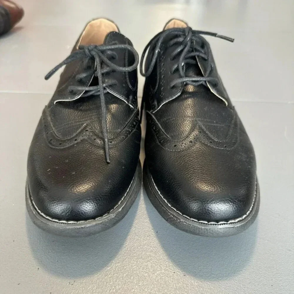 Nautica Men's Shoes Wing Tip Warren‎ Oxford Lace-up  Lightweight Black Size 9.5